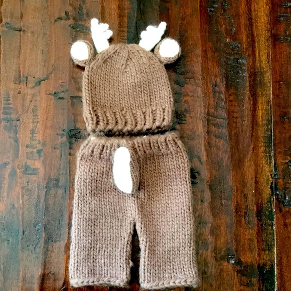 Other - Deer Newborn Knit Set